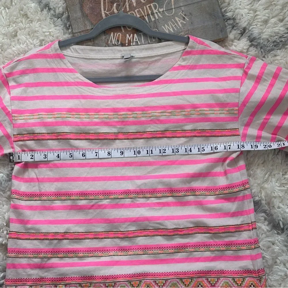 J. Crew Pink Boxy 3/4 Sleeve Blouse